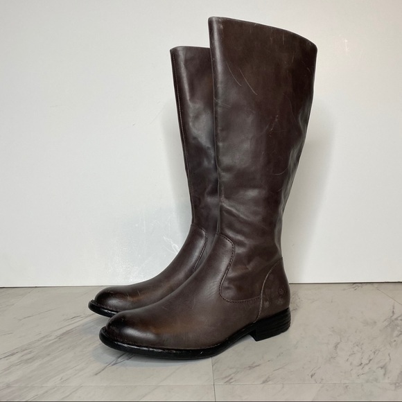 New! Born North Gray Leather Riding Boot 6M - Picture 14 of 14